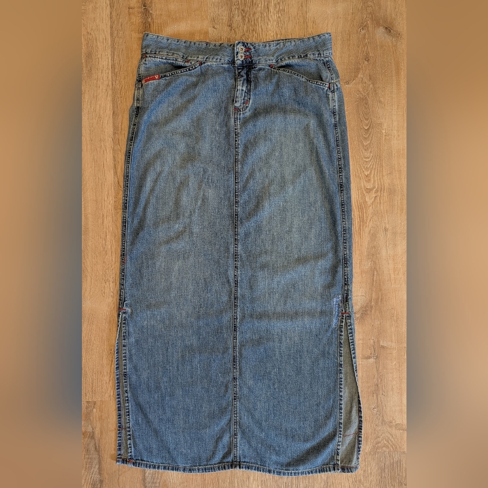 Vintage Guess Jeans USA Long Jean Skirt Size 30